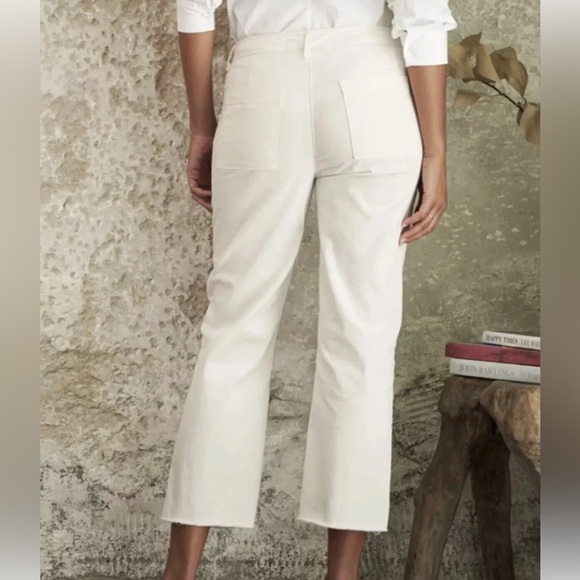 NWT FRANK & EILEEN BLACKSTONE CHALK CROP UTILITY PANTS WOMEN'S SIZE 0 US $298 - Picture 2 of 12
